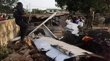 Düşen uçağın görüntüsü