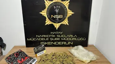 Ele geçirilen esrarın fotoğrafı