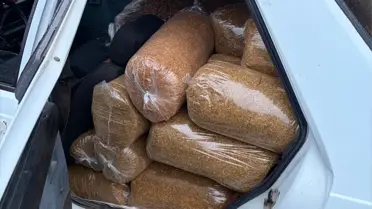 Ele geçirilen kaçak tütün paketleri