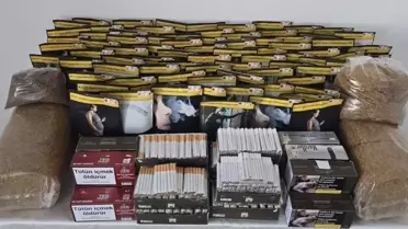 Ele geçirilen kaçak tütün