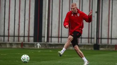 Samsunspor oyuncuları antrenmanda