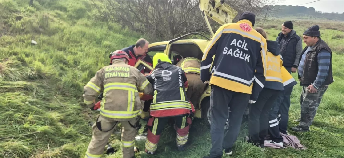 Susurluk'ta Araç Devrildi: Tek Yaralı Kaldı