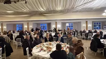 İftar sırasında kaymakam ve muhtarlar