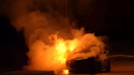 Yangın anındaki LPG'li araç