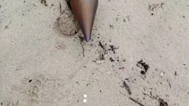 İmha edilen füze başlığının detaylı görüntüsü