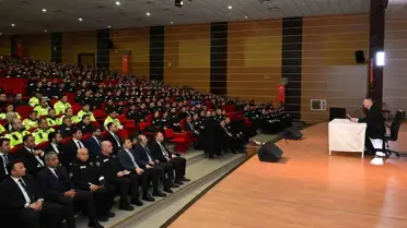 Erzincan Emniyet Müdürünün bayram öncesi toplantı anı