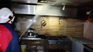 Yangın sonrası iş yerinin görüntüsü