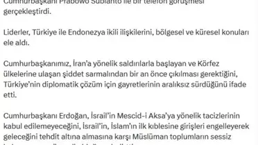 Erdoğan ve Subianto konuşma anı