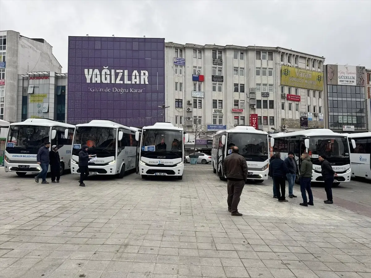 Esenler Belediyesi Arife Gününe Ücretsiz Mezarlık Ulaşımı Sağladı