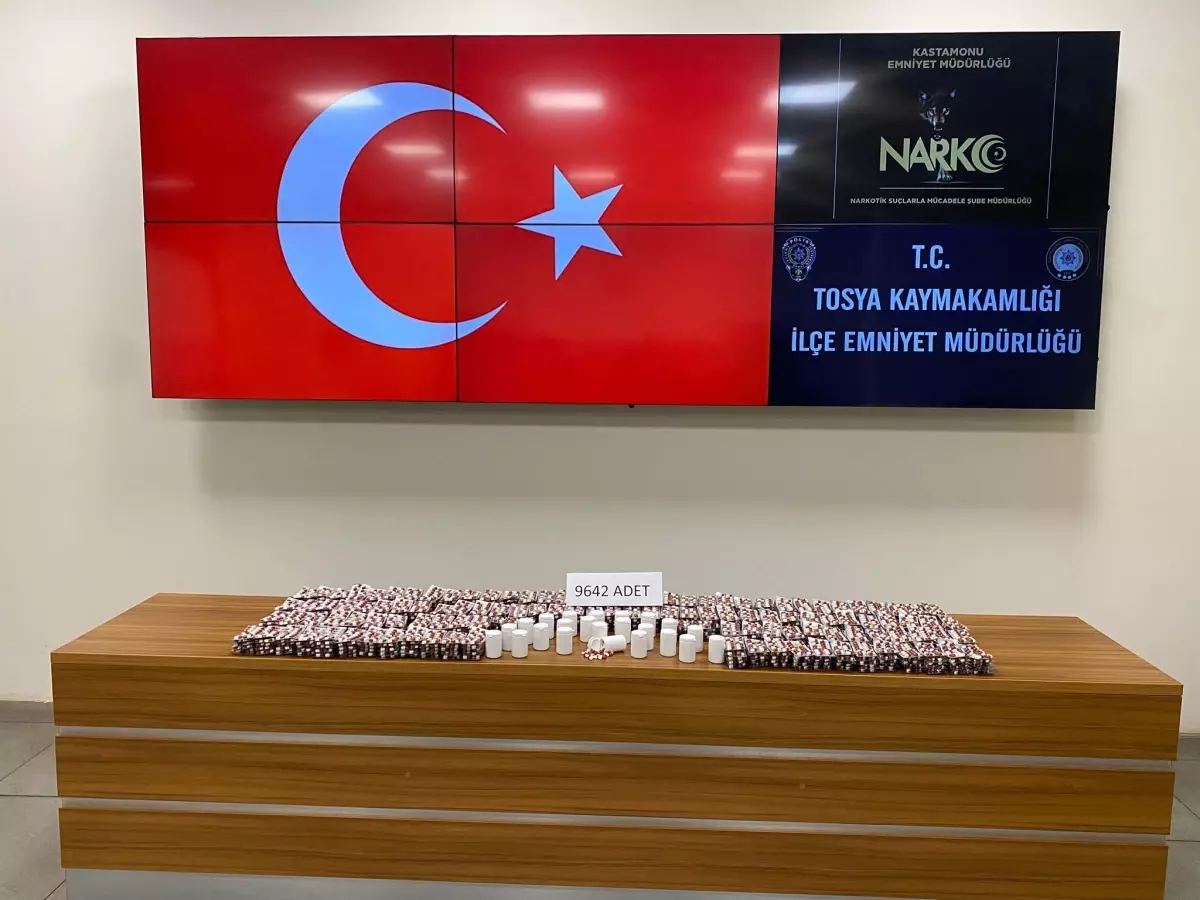 Tosya’da Büyük Uyuşturucu Operasyonu: 9.642 Sentetik Hap Ele Geçirildi