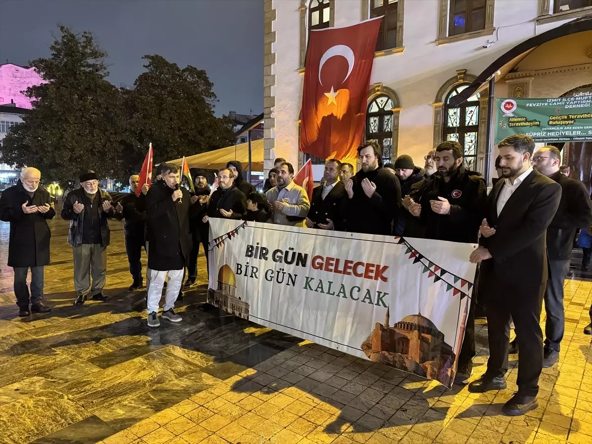 Kocaeli'de Mescid-i Aksa Protestosu: Fevziye Camisi Önünde Buluştu