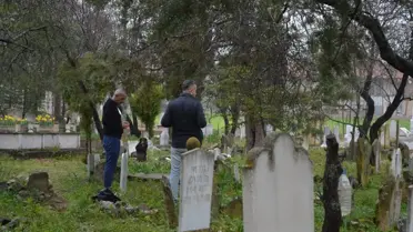 Dodurga’da mezarlıkta yoğunluk
