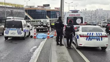 Motosiklet kazası sonrası yol durumu