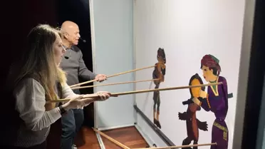 Karagöz ve Hacivat sahnesi