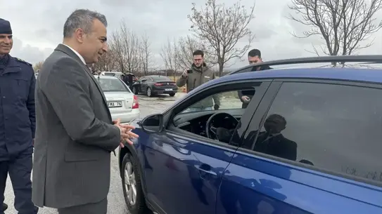 Trafik denetiminde Vali Çiçek