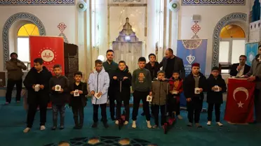 Etkinlikte gençlerin ödül töreni