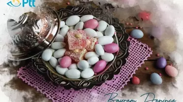 PTT Bayram Tebrik Kartı örnek tasarımı