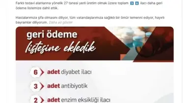 SGK, 27 Yerli Üretim İçeren 36 Yeni İlacı Geri Ödeme Listesine Ekledi