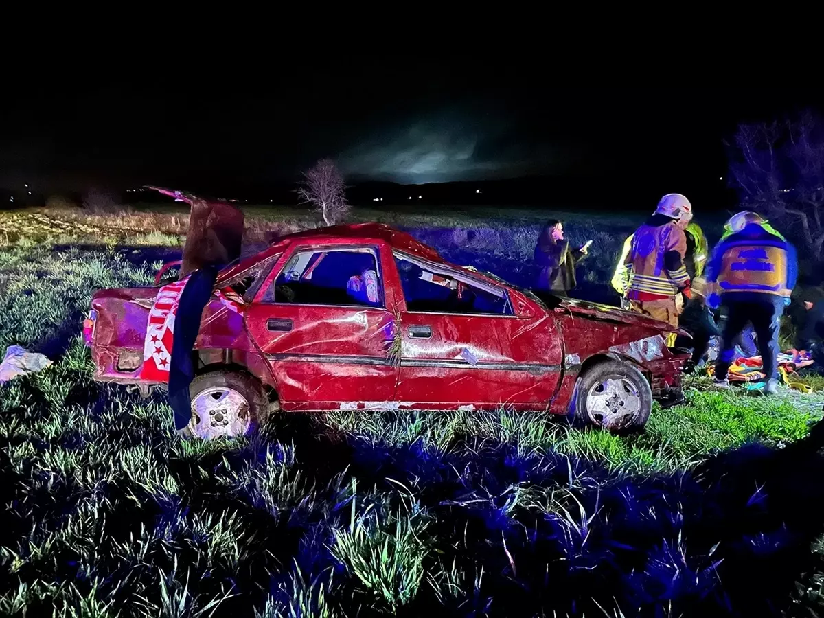 Manisa’nın Kula İlçesinde Devrilen Otomobilde Sürücü Hayatını Kaybetti