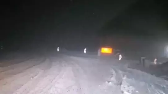 Karla kaplı İnegöl‑Domaniç karayolu