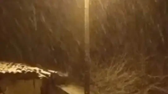 Karla kaplı Tavşanlı manzarası