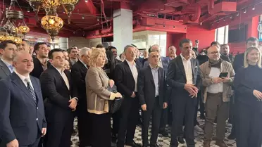 Bayramlaşma programından bir an