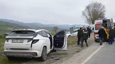 Kazadan sonra hasar gören otomobil