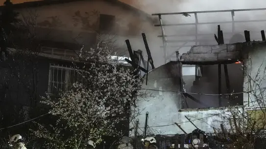 Yangın bölgesindeki hasar