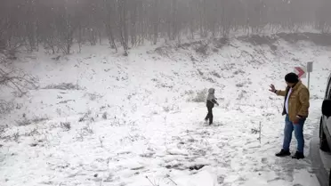 Ganos Dağı'nda kar birikintileri