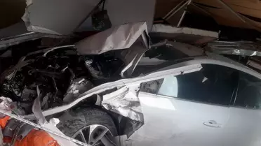 Kaza sonrası otomobilin görüntüsü