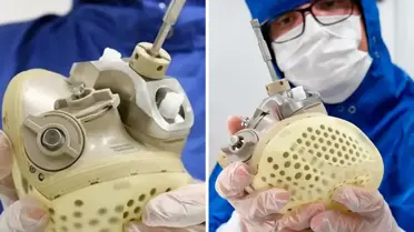 Yapay kalp cihazının detaylı görüntüsü