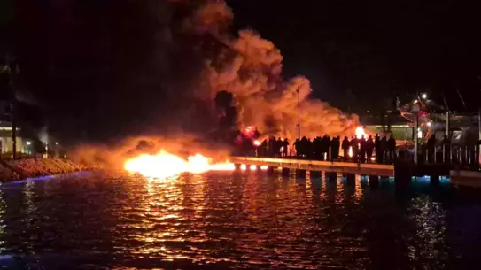 Bodrum Yalıkavak Marina’da Patlama Sonrası Büyük Yangın