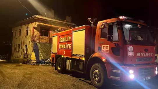 Çorum İskilip’te Baca Yangını Hızla Söndürüldü