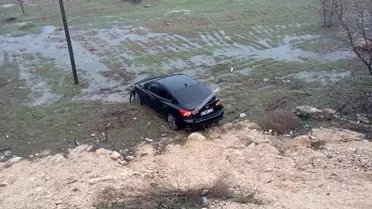 Kaza sonrası araç enkazı