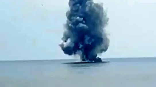 Ünye Kıyısında Mühimmat Yüklü Deniz Aracı Kontrollü Şekilde İmha Edildi