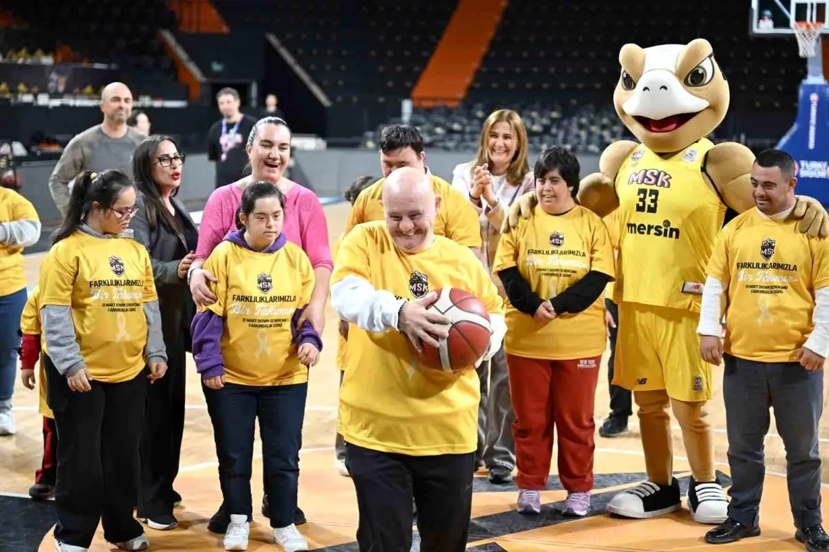 Mersin Spor Kulübü, Down Sendromlu Çocuklarla Basketbol Sahasında Buluştu