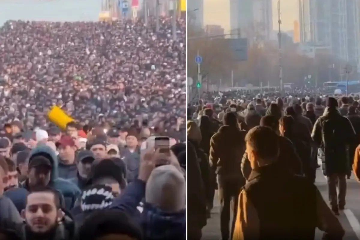 Moskova’da Ramazan Bayramı Namazı İçin Camilerde Binlerce Müslüman Yoğunluğu