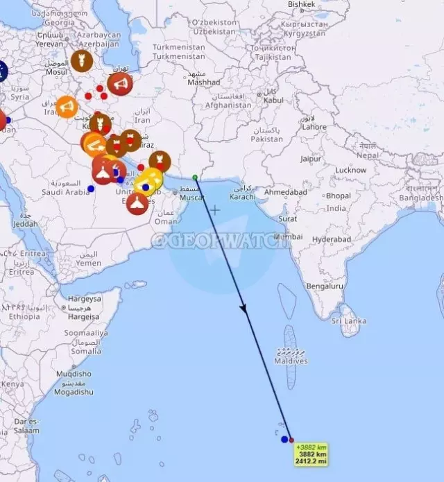 İran füze denemesi sonrası analiz grafiği