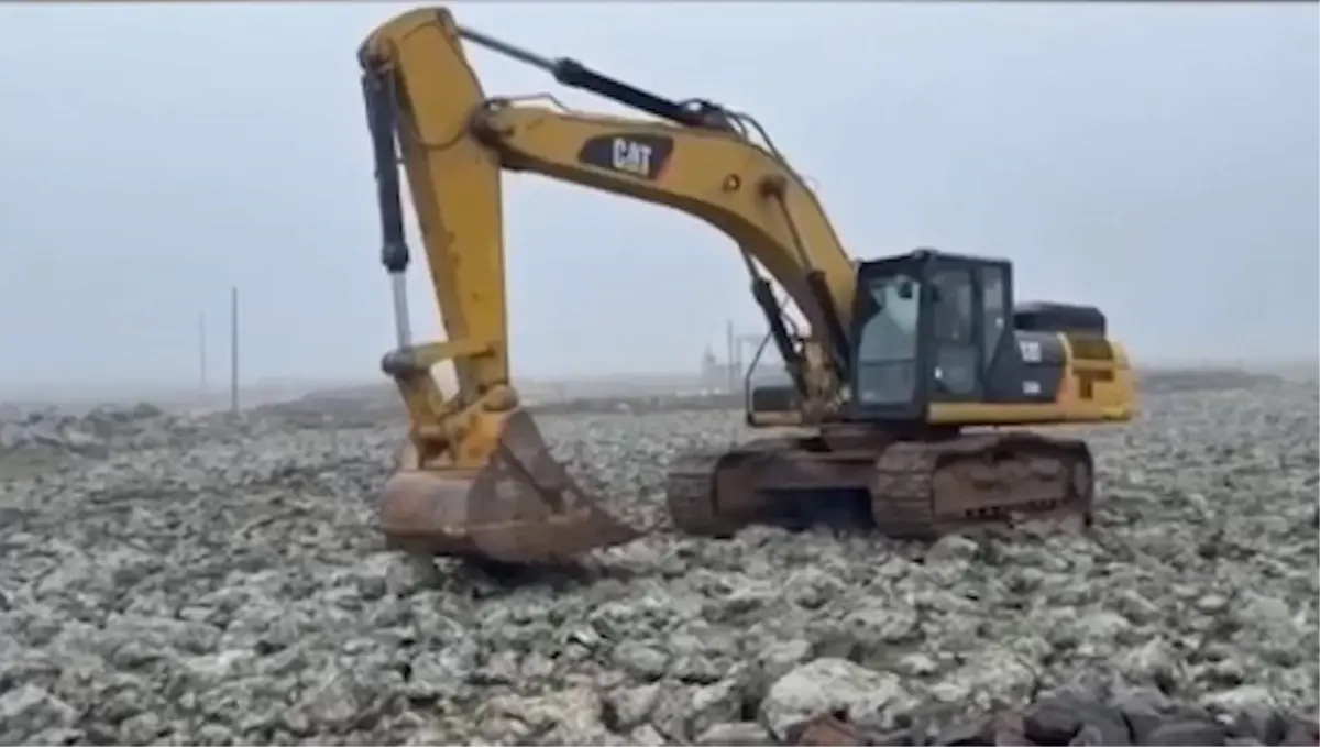 Şanlıurfa’da Vinçle Traktör ve Çamurda Kalan İnek Kurtarıldı