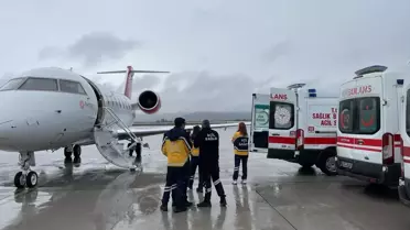 Uçakla Ankara’ya sevk edilen bebek