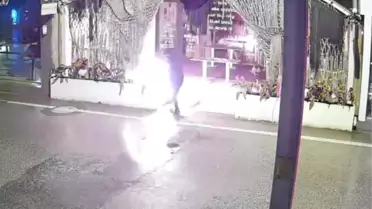 Kamerada yakalanan alevler ve duman