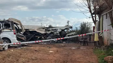 Yangın anındaki dramatik fotoğraf