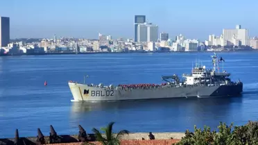 Yardım gemisinin güvertesinden çekilmiş fotoğraf