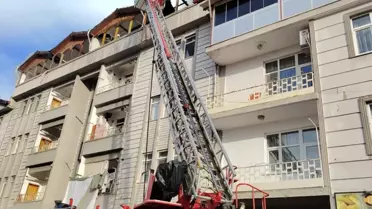 Yangın sonrası söndürülmüş çatı katı