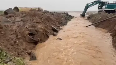 Nusaybin'de su birikintileri