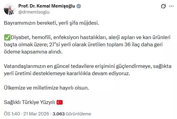Bakan Memişoğlu yeni ilaçları açıklıyor