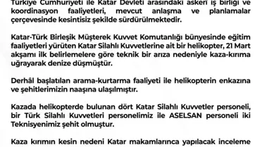 Kazada kullanılan helikopter