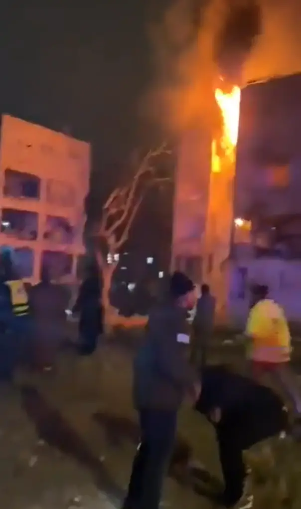 Dimona bölgesindeki füze saldırısı sonrası görüntüler