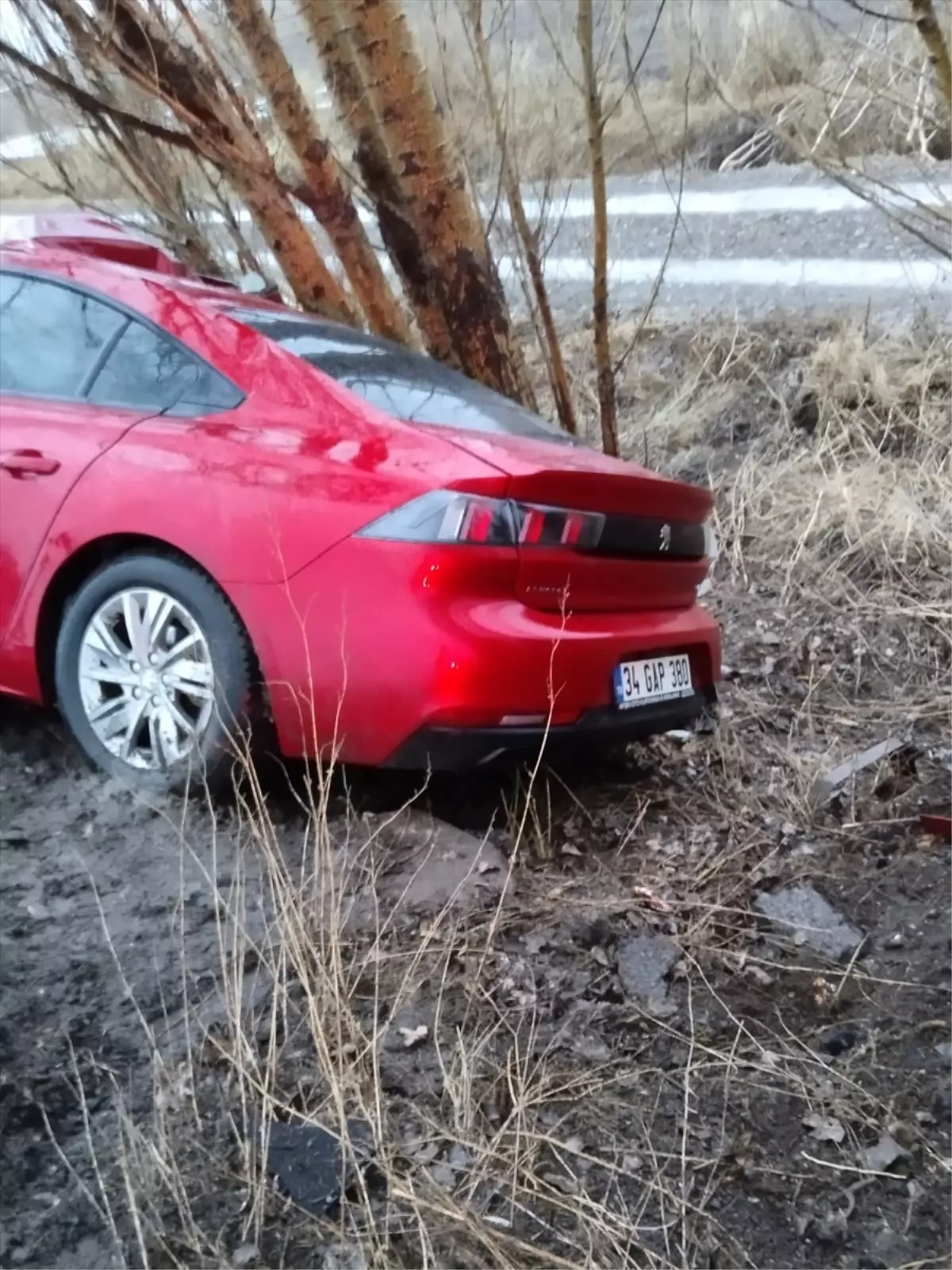 Erzurum Pasinler'de Ağaca Çarpan Araçta 2 Ölü, 5 Yaralı