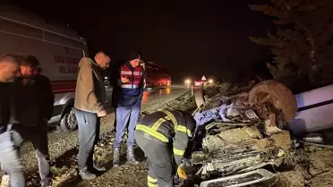 Kazada yaralanan sürücü ve yolcu